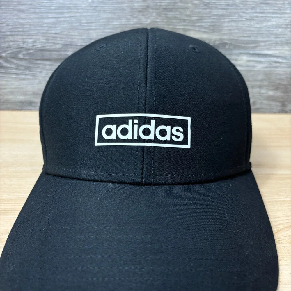Adidas Hat Cap Strap Back Black Performance Climalite Adjustable‎